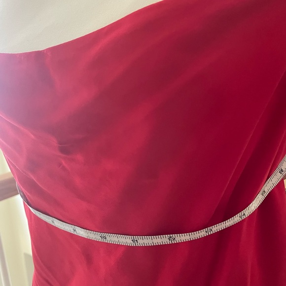 H&M Vibrant Satin Red Camisole with Faux Rhinestone Strap - Picture 11 of 12
